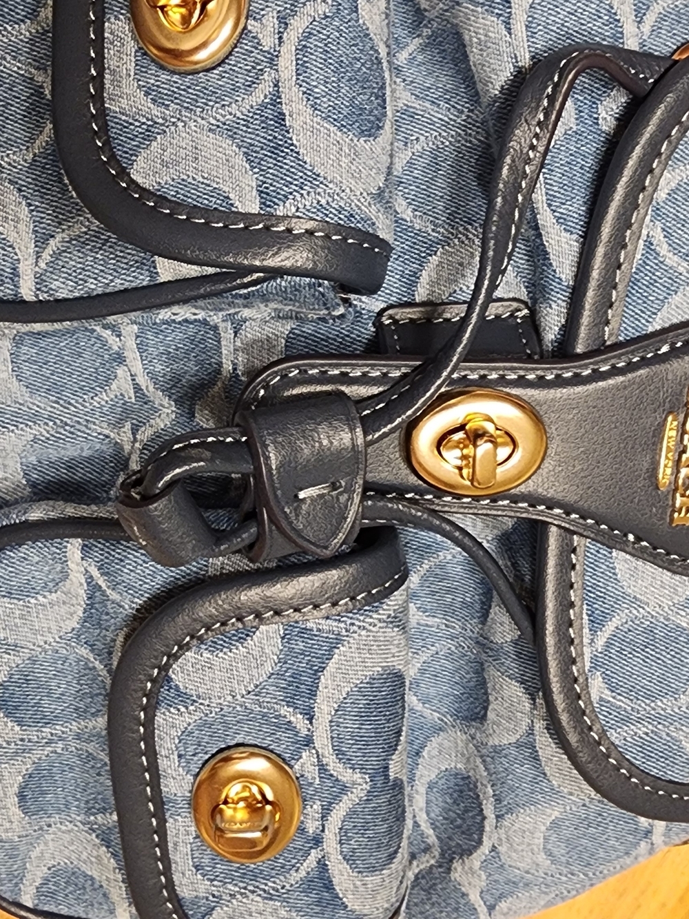 Coach Hadley Backpack in Signature Denim NWT - Picture 9 of 11